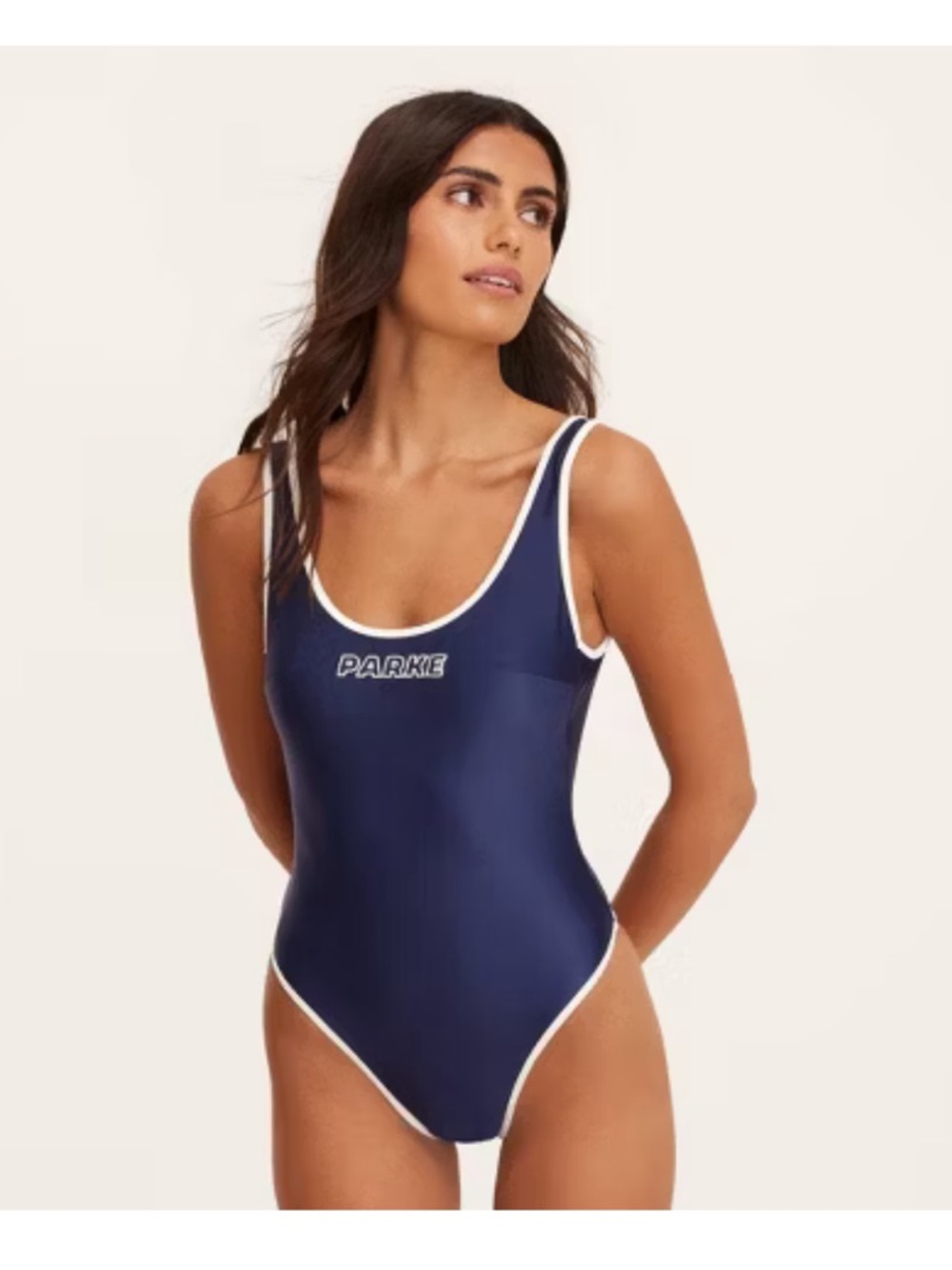 Women's 90s One Piece Swimsuit - Parke x Target Navy Blue- X - Picture 4 of 7